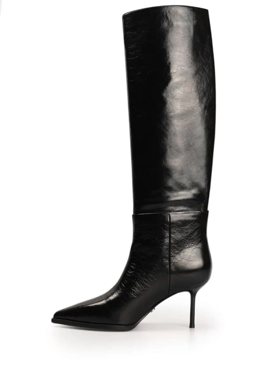 Сапоги кожаные на байке