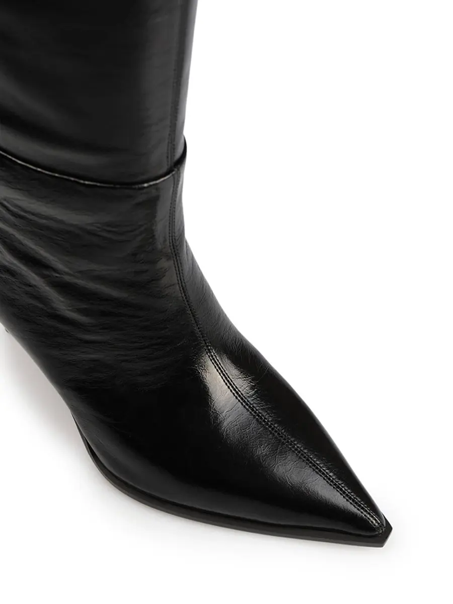 Сапоги кожаные на байке