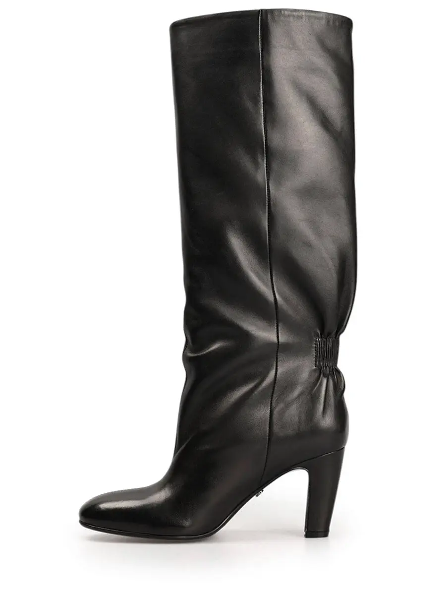 Сапоги кожаные на байке