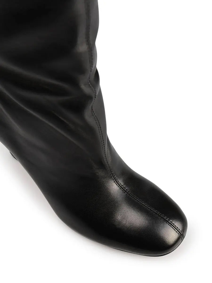 Сапоги кожаные на байке