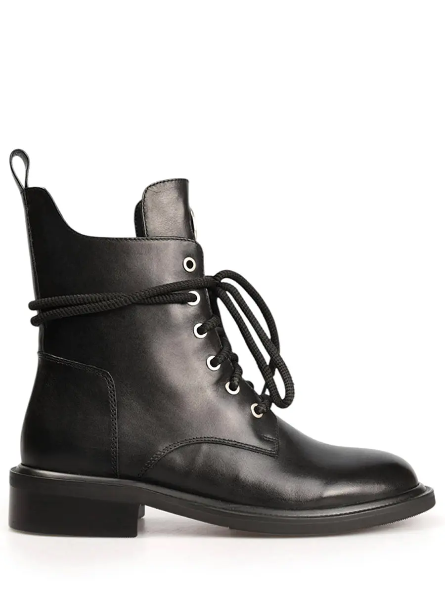 Ботинки кожаные на байке