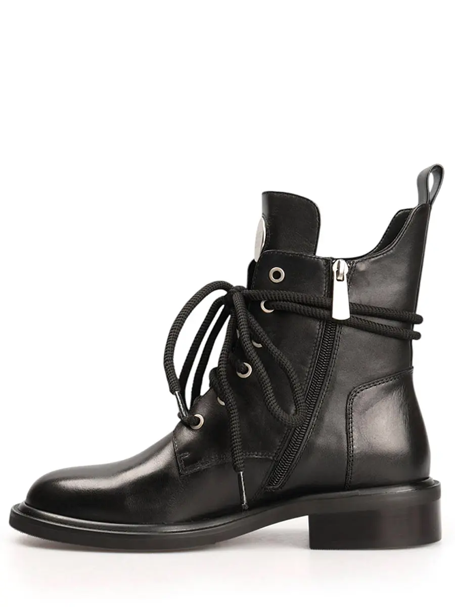 Ботинки кожаные на байке