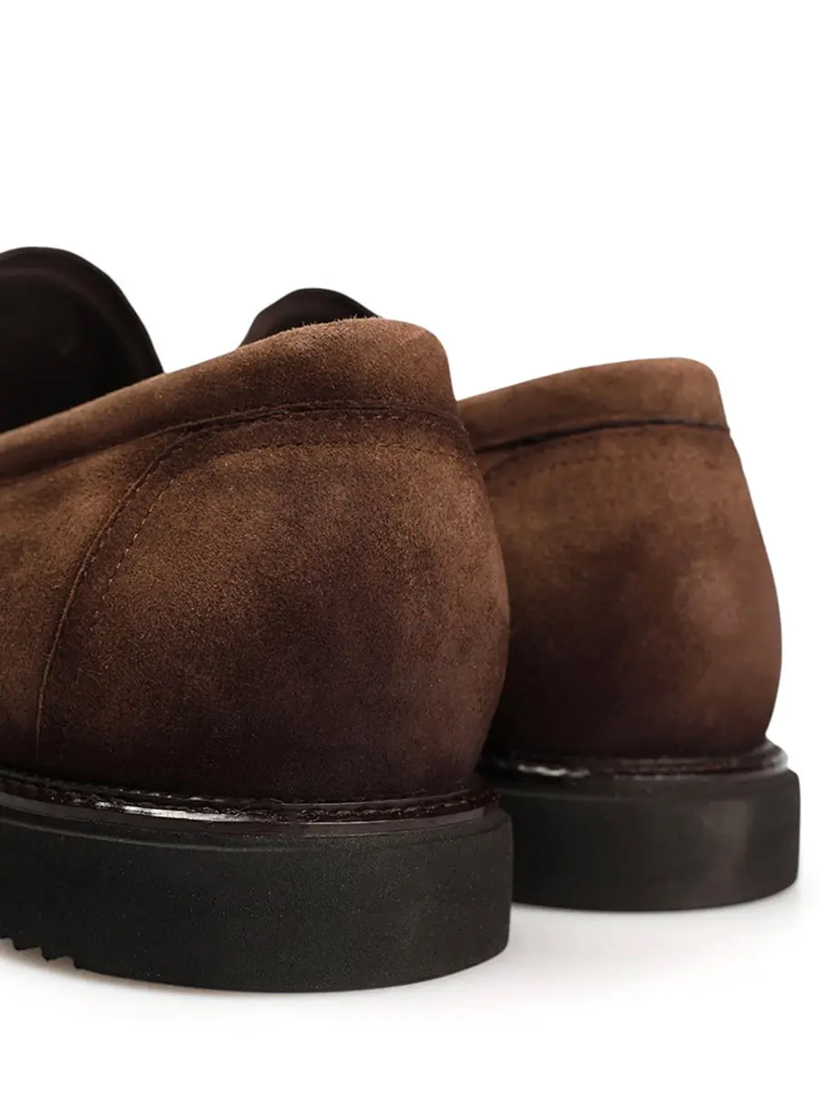 Лоферы замшевые