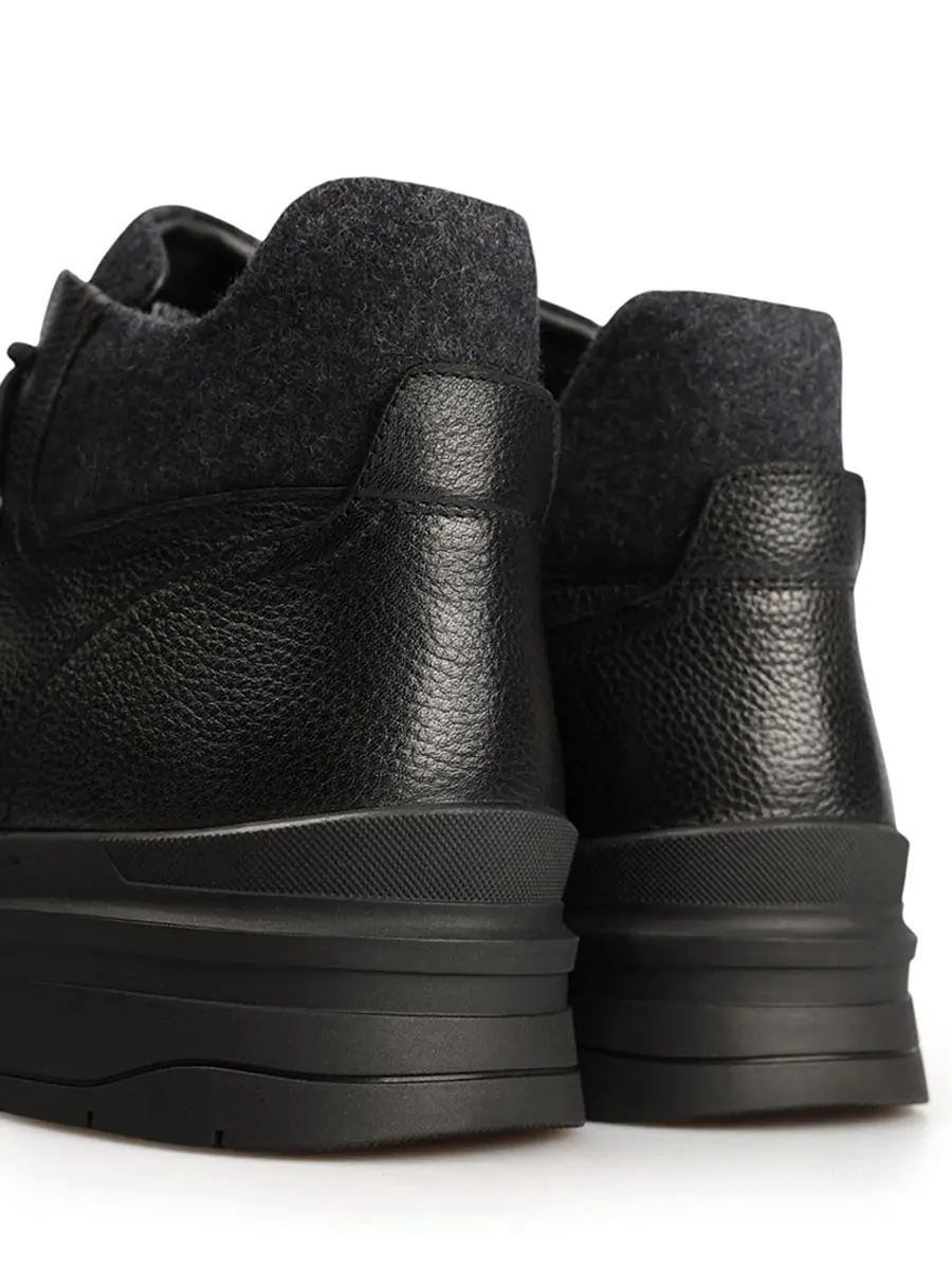 Ботинки кожаные на меху