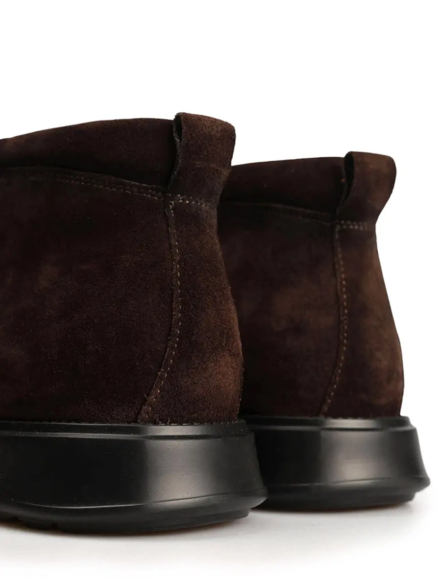 Ботинки из спилка на байке