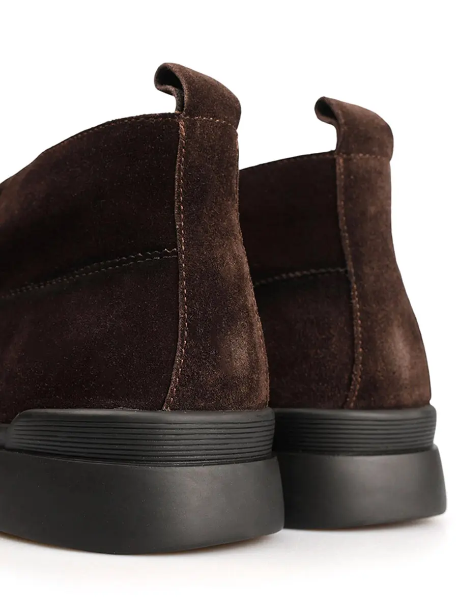 Ботинки из спилка на байке