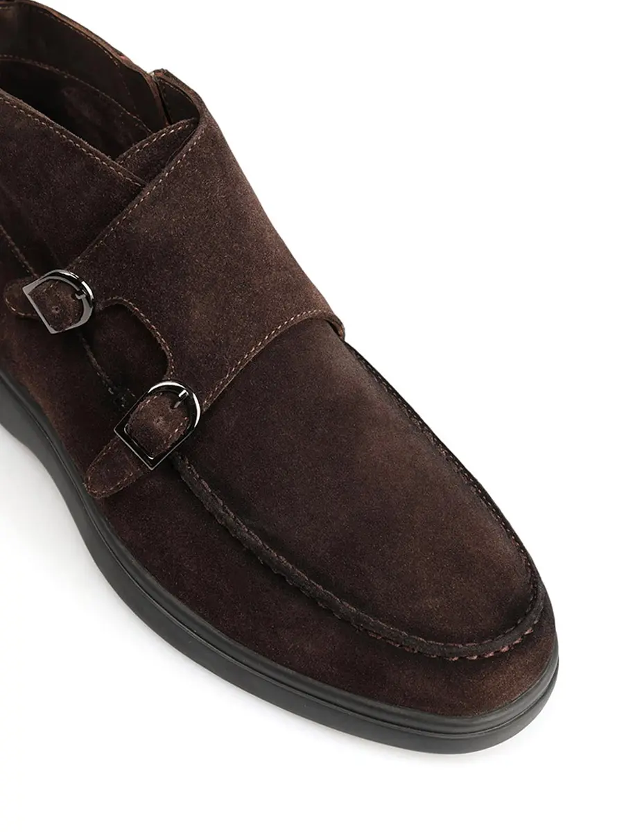 Ботинки из спилка на байке