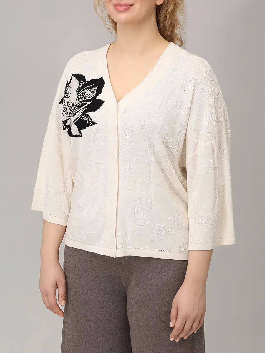 Кардиган из шелка и вискозы