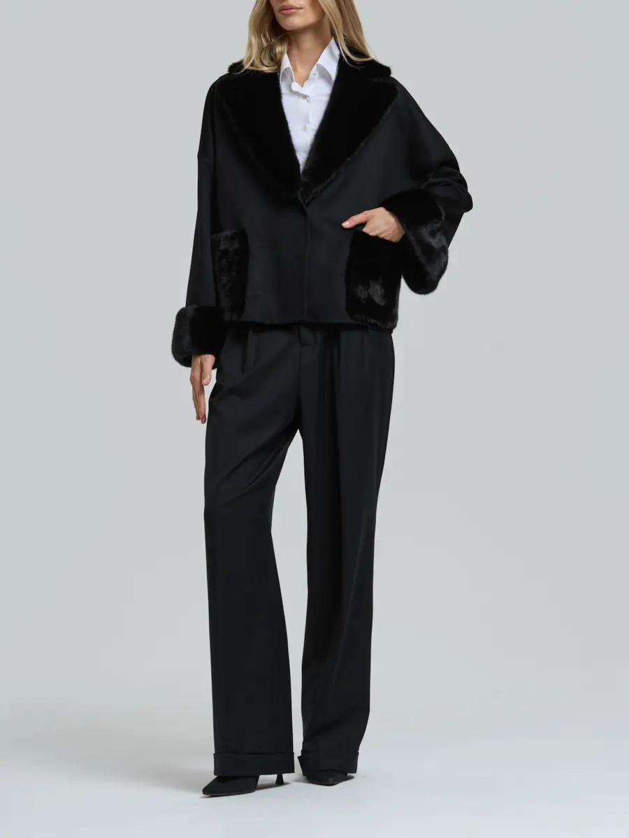 Полупальто шерстяное