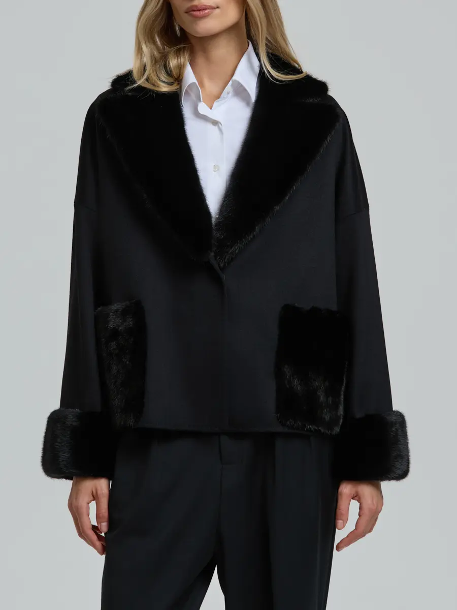 Полупальто шерстяное