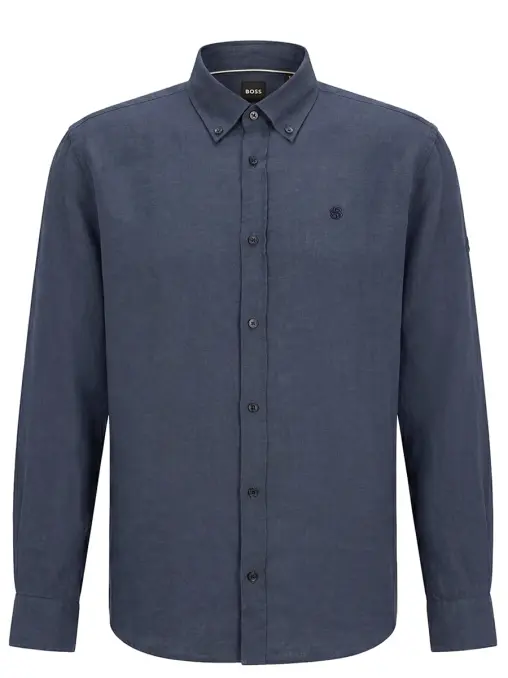 Рубашка Regular Fit льняная BOSS