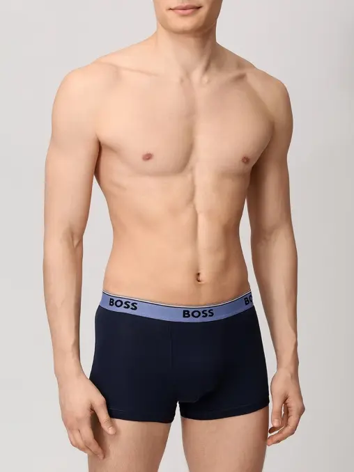 Набор из трех хлопковых трусов-боксеров BOSS