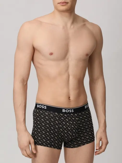 Набор из трех хлопковых трусов-боксеров BOSS