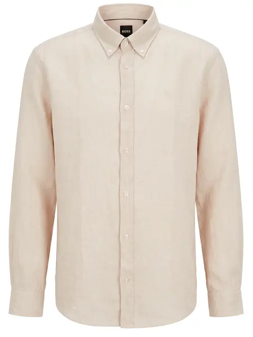 Рубашка Regular Fit льняная BOSS