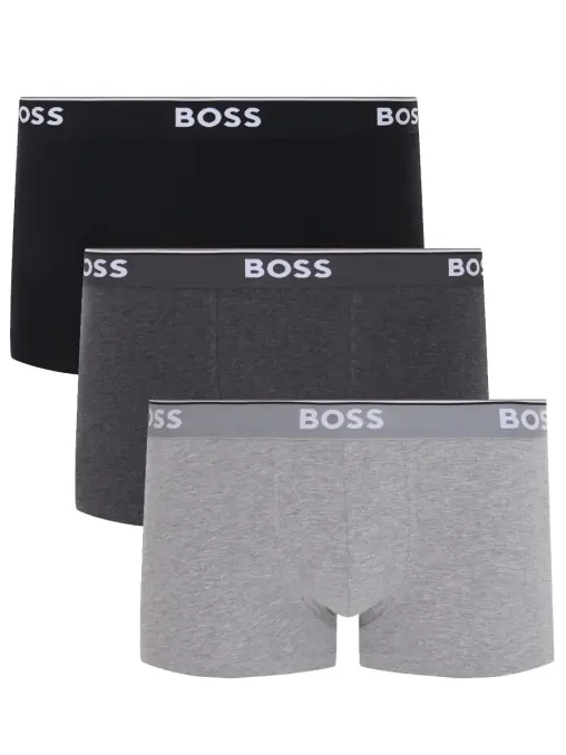 Набор из трех хлопковых трусов-боксеров BOSS