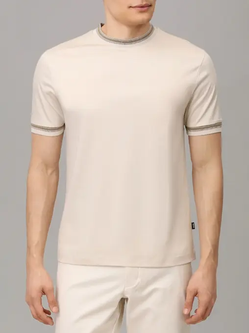 Футболка Slim Fit хлопковая BOSS