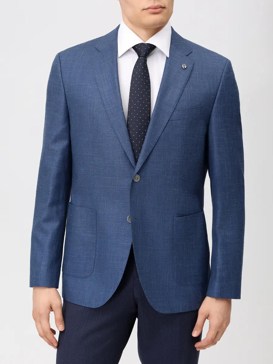 Пиджак Regular Fit из шерсти и шелка