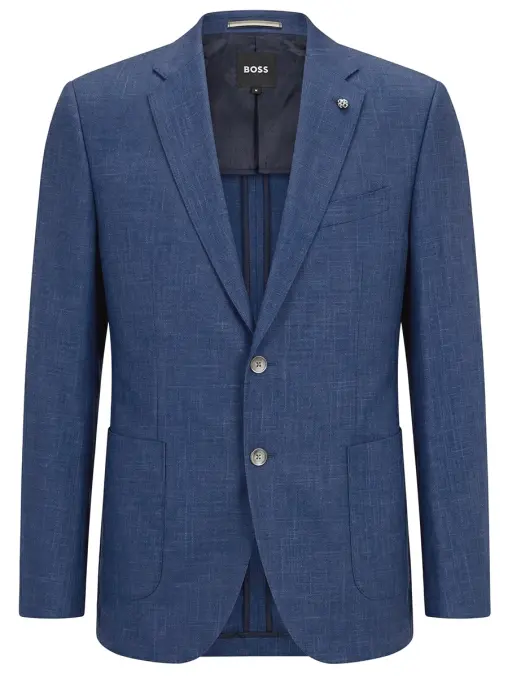 Пиджак Regular Fit из шерсти и шелка BOSS