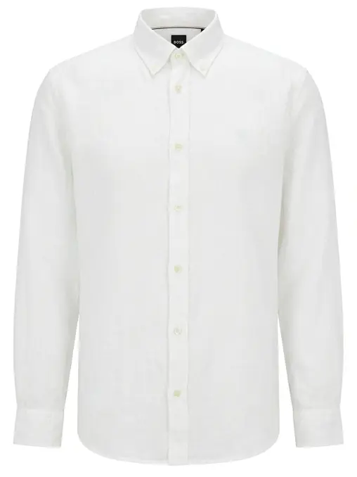 Рубашка Regular Fit льняная BOSS