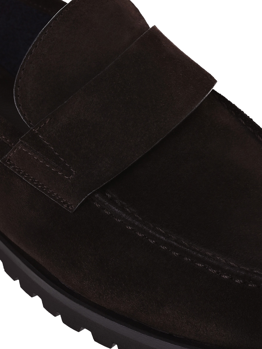 Лоферы замшевые