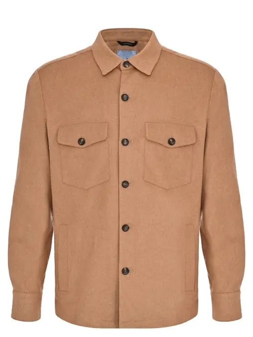 Рубашка из шелка и кашемира COLOMBO