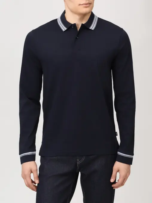 Поло Slim Fit хлопковое BOSS