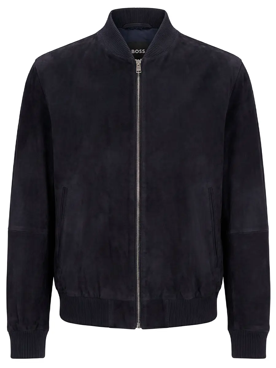 Бомбер замшевый