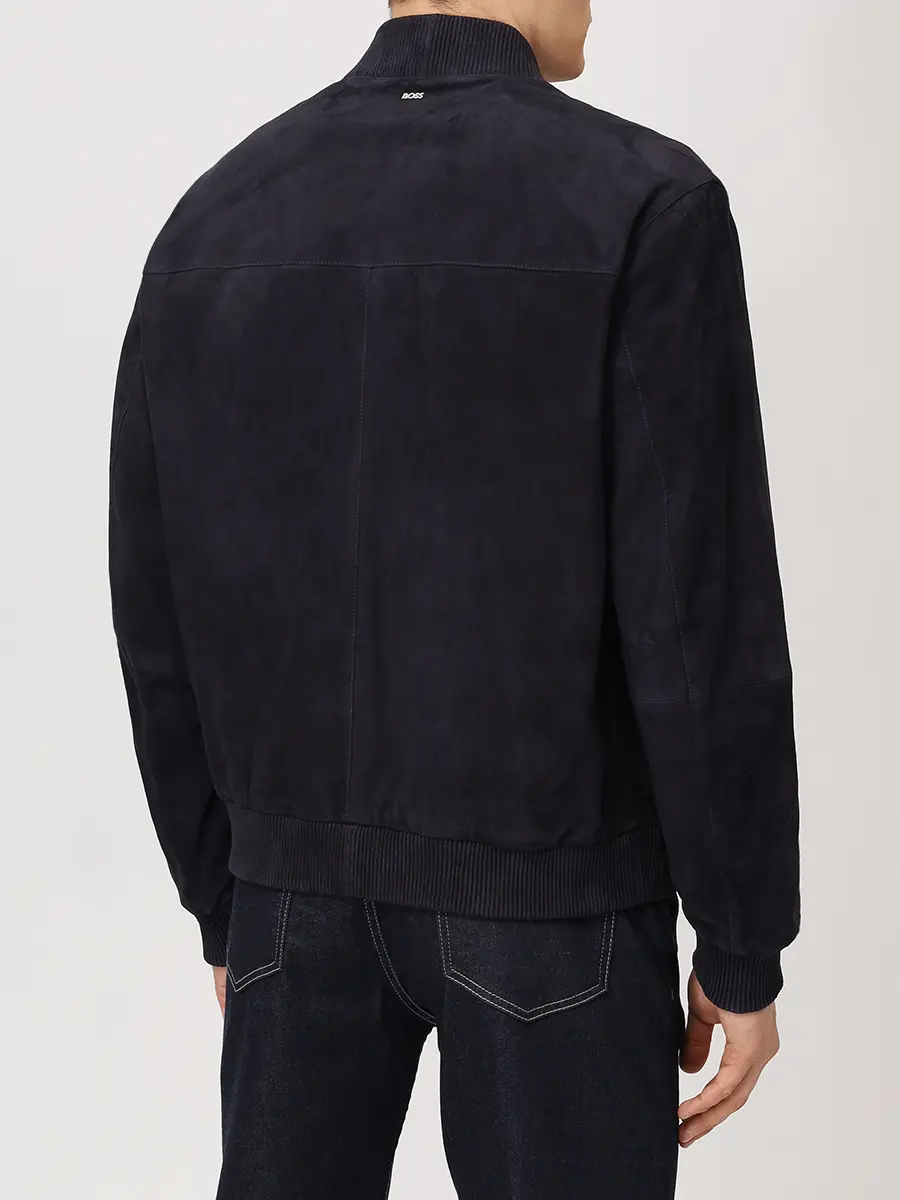 Бомбер замшевый