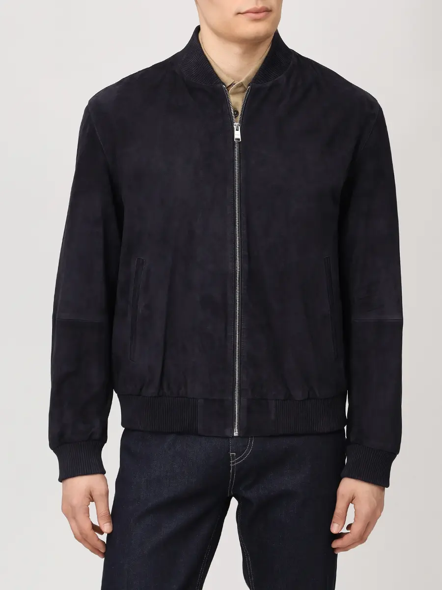 Бомбер замшевый