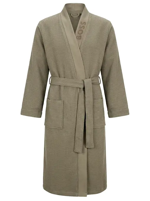 Халат из хлопка и вискозы BOSS
