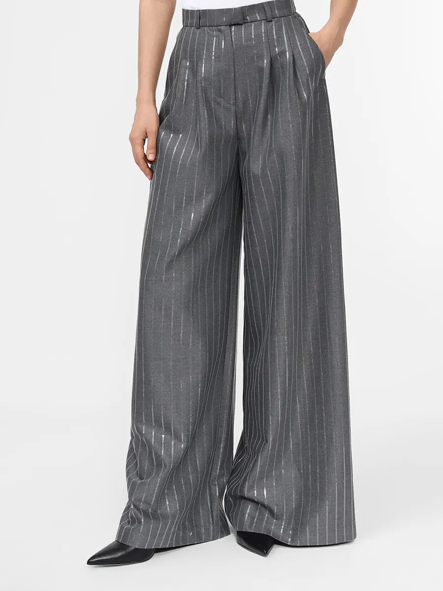 Брюки-палаццо с пайетками