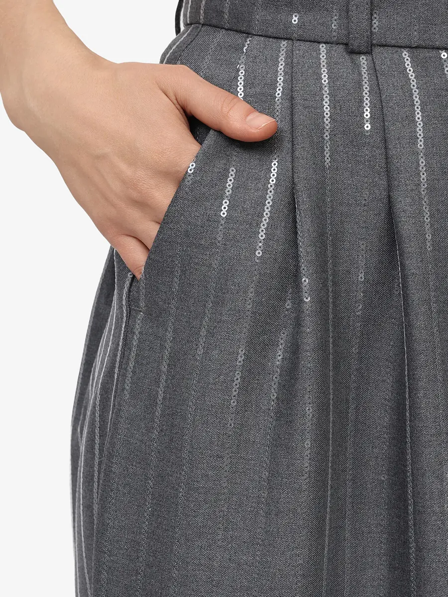 Брюки-палаццо с пайетками