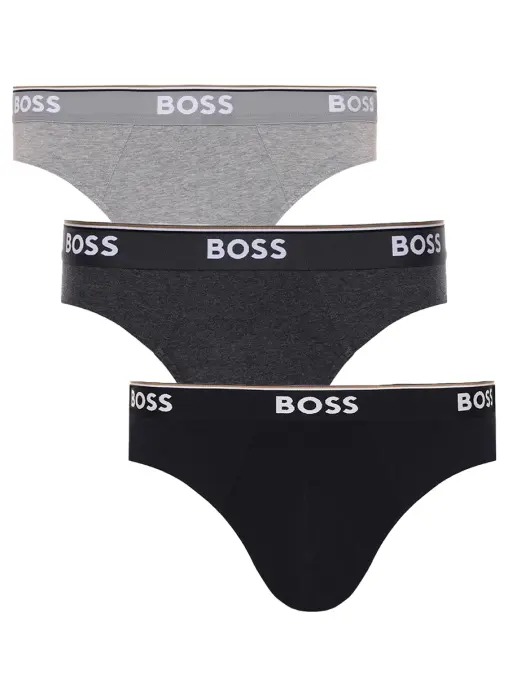 Набор из трех хлопковых трусов-брифов BOSS