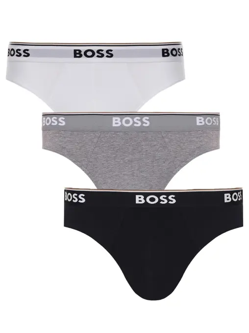 Набор из трех хлопковых трусов-брифов BOSS