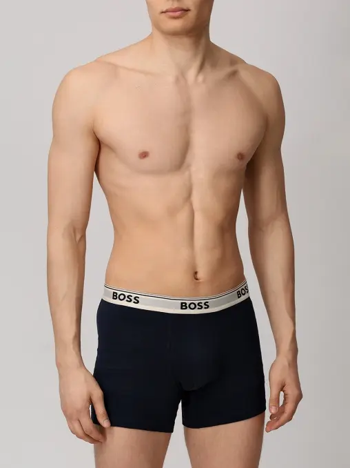 Набор из трех хлопковых трусов-боксеров BOSS