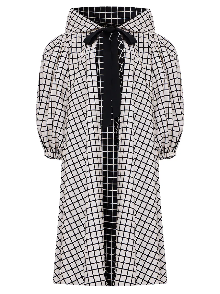 Кейп с бантом и капюшоном