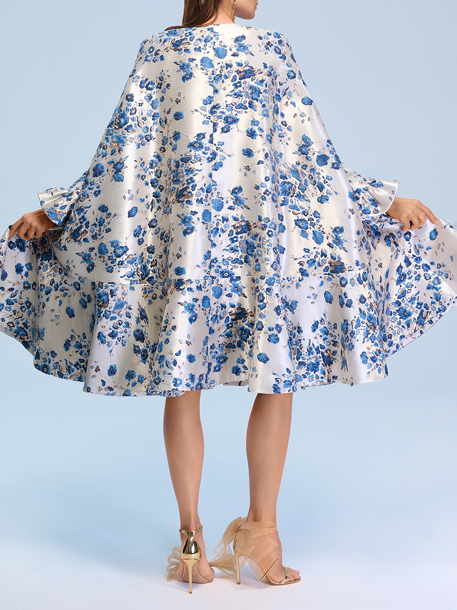 Кейп из мерцающего жаккарда