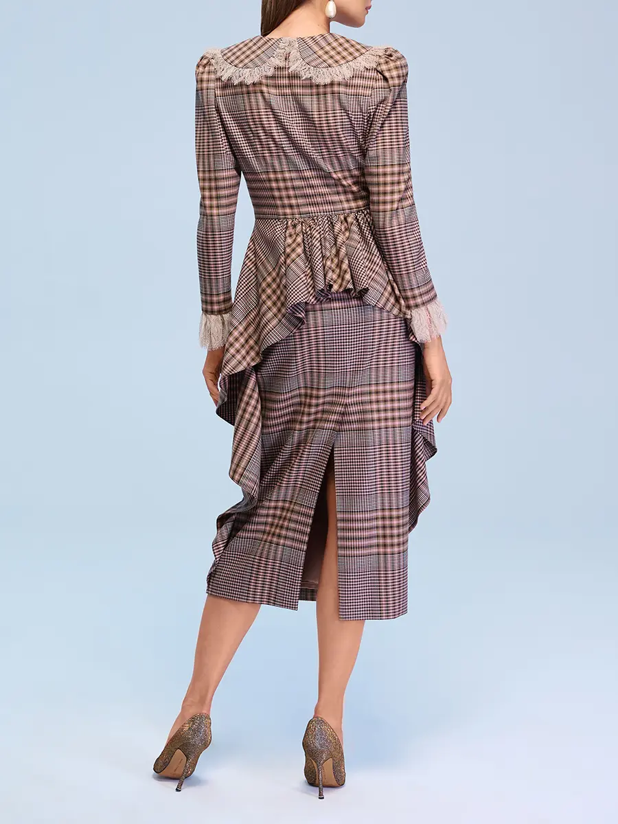 Платье из шерсти и шелка