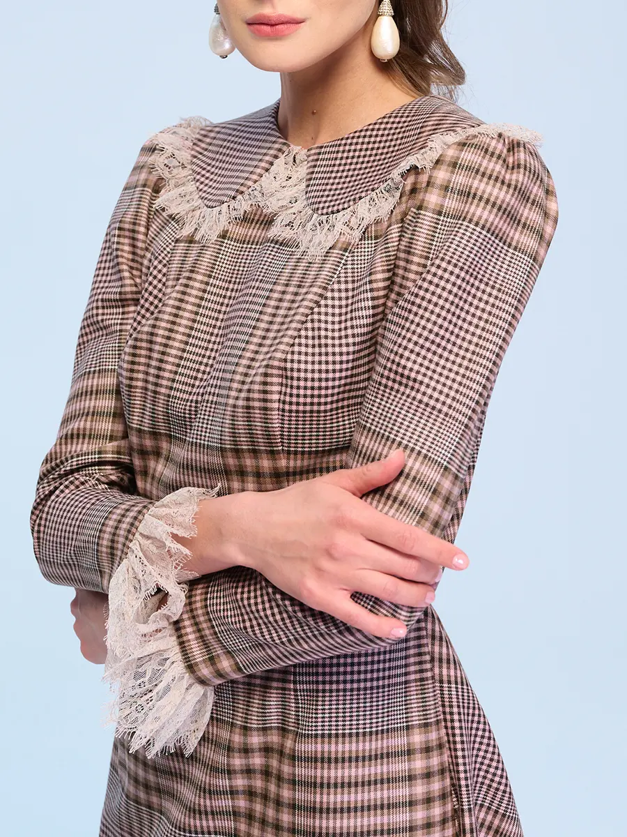 Платье из шерсти и шелка