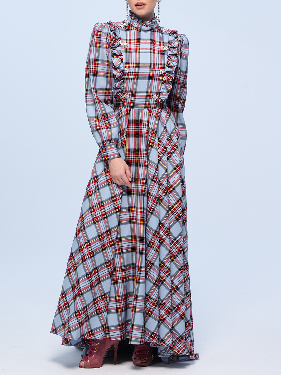 Платье с оборками