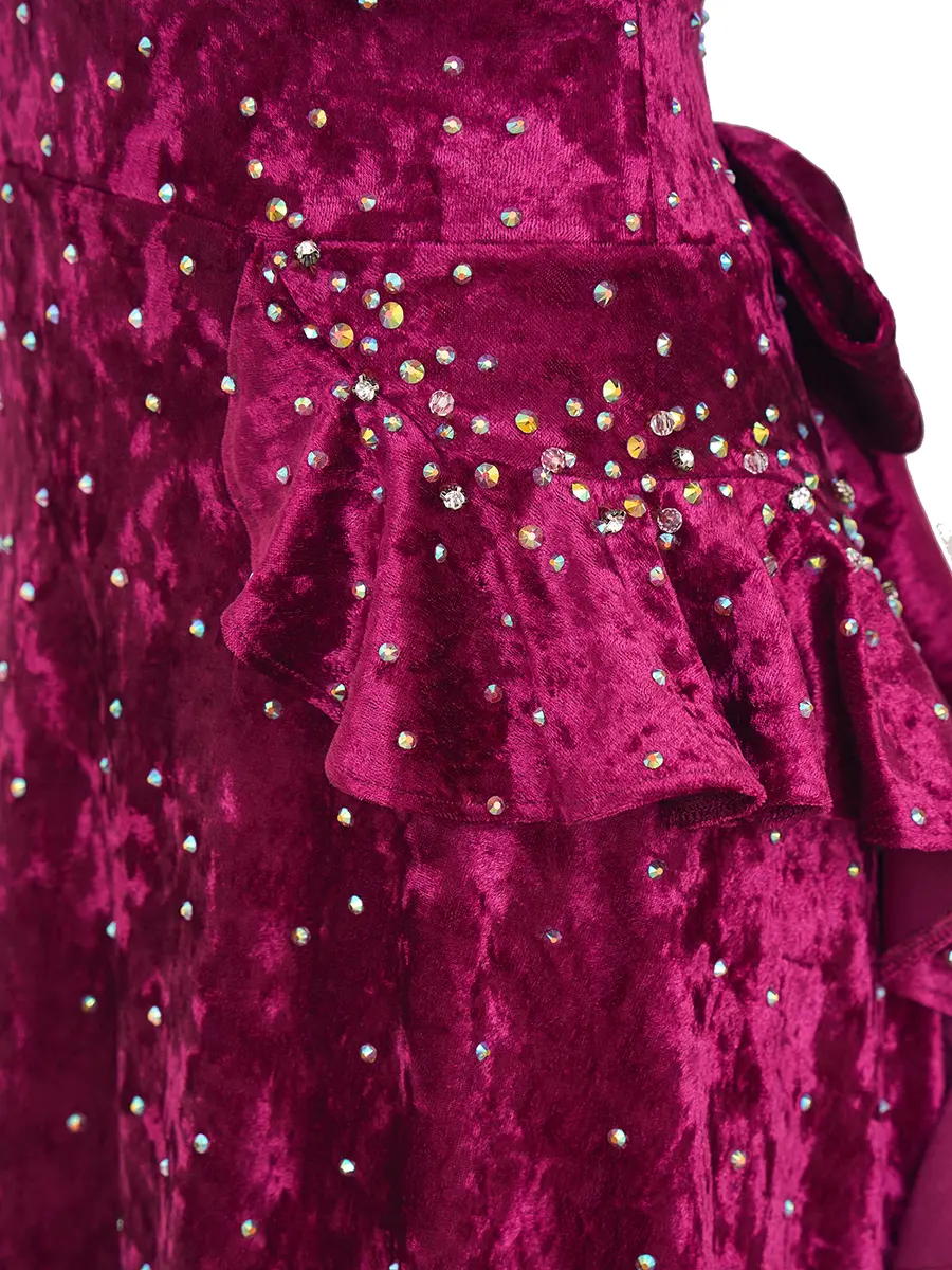 Платье бархатное