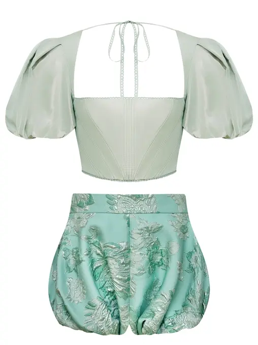 Топ и шорты из жаккарда THE NAMES