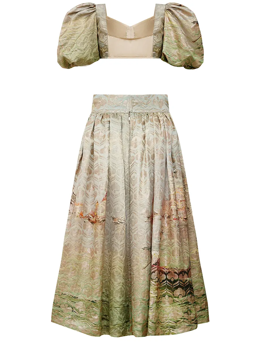 Топ и юбка из жаккарда