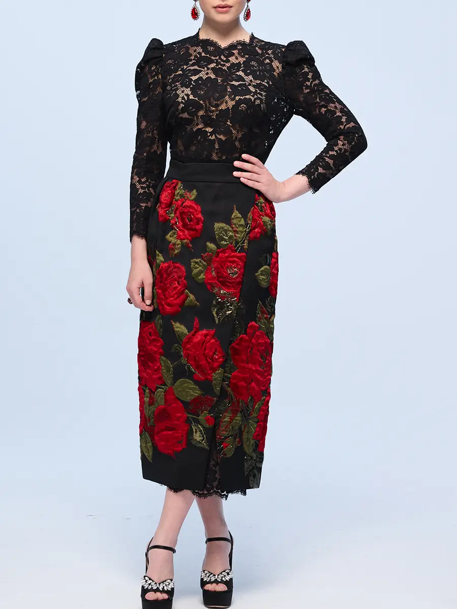 Юбка из жаккарда