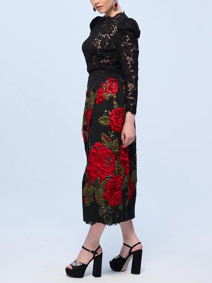 Юбка из жаккарда