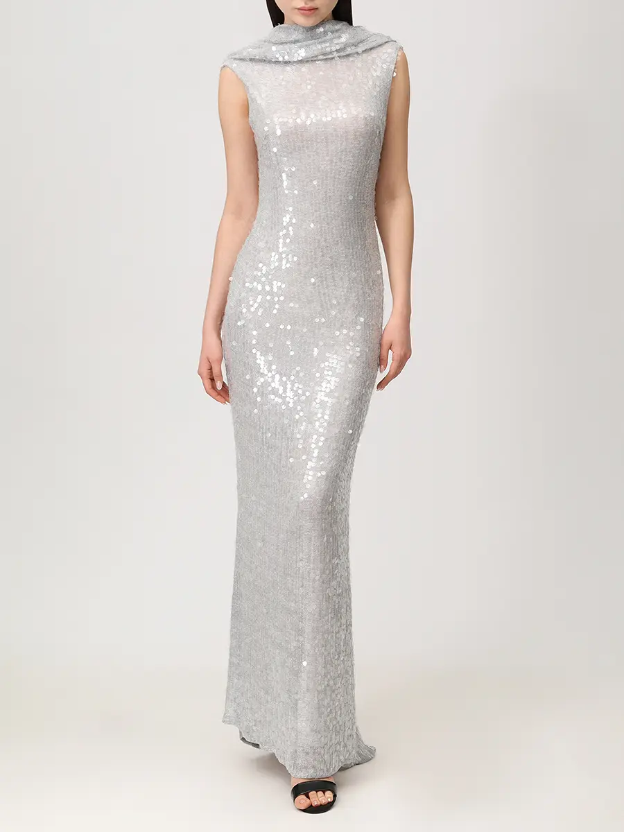 Платье Silver с пайетками