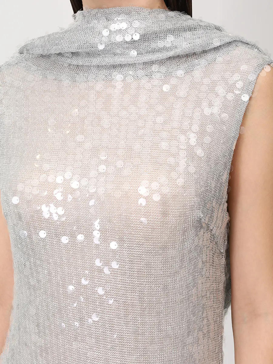 Платье Silver с пайетками