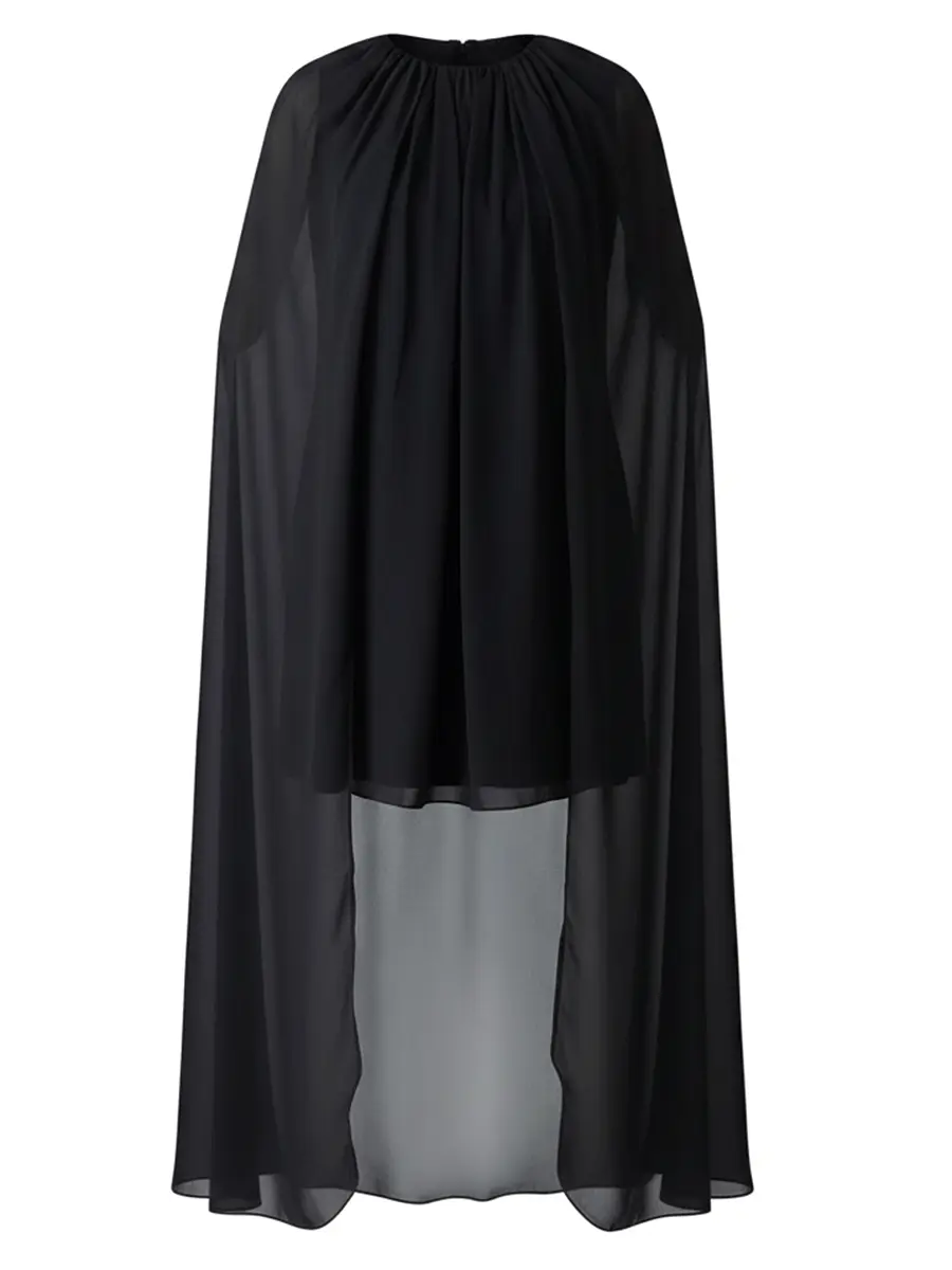 Платье-кейп шелковое