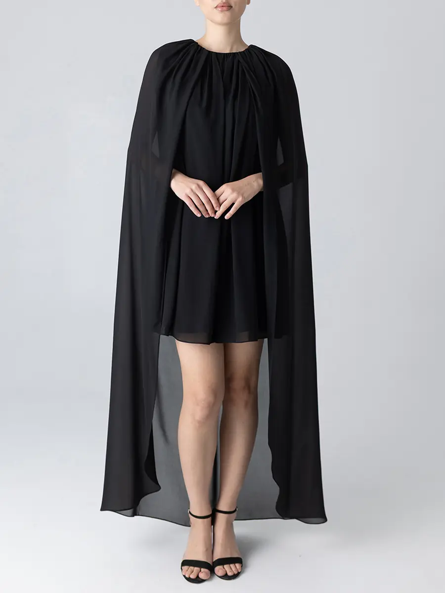 Платье-кейп шелковое