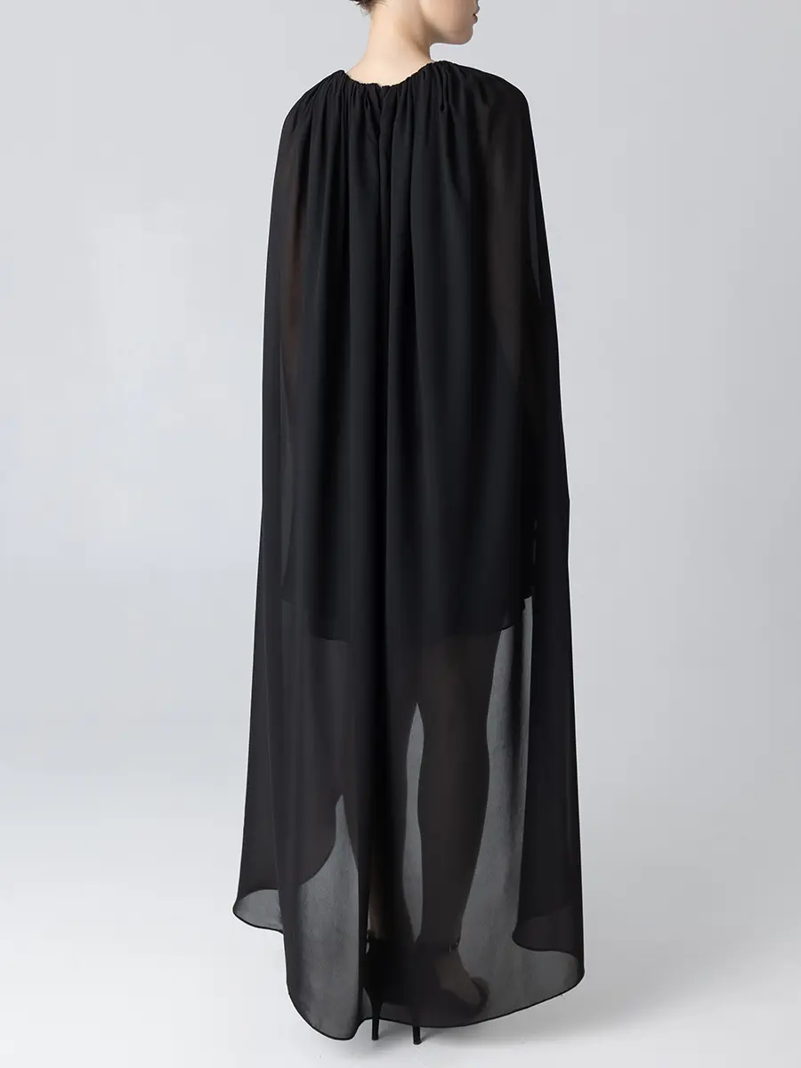 Платье-кейп шелковое